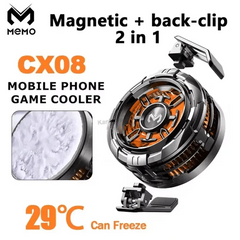 Memo Magnetic Cooler Fan CX08 & CX08 Pro – USB-Powered Smartphone Cooling Fan | Magnetic + Clip Mount | Gaming Phone Cooler
