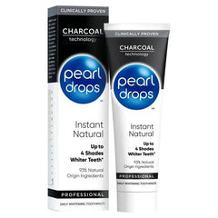 Pearl Drops Instant Natural Charcoal Whitening Toothpaste 75ml – Up to 4 Shades Whiter | 93% Natural Origin Ingredients