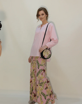 Tropical Print Co-ord Set for Women | Flowy Palazzo Pants & Button-Up Top