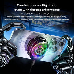 Memo CX10 Magnetic Mobile Cooling Fan with RGB Lighting – Fast Freeze Cooling | Magnetic + Clip Mount | Gaming Phone Cooler