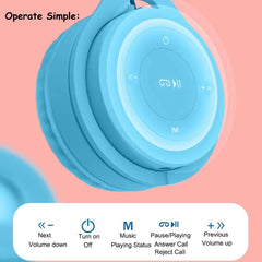 Wireless Bluetooth Headphones – Hi-Fi Stereo Sound, Built-In Mic, FM Radio & TF Card | Foldable Over-Ear Headset | Up to 10H Battery