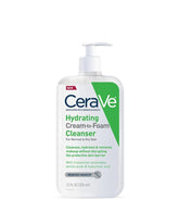 CeraVe Hydrating Cream-to-Foam Cleanser 236ml – Removes Dirt & Makeup Without Stripping Moisture | Normal to Dry & Sensitive Skin | Men & Women