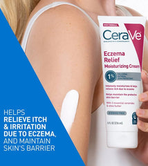 CeraVe Eczema Relief Moisturizing Cream 236ml – Colloidal Oatmeal, Ceramides & Shea Butter | Sensitive & Dry Skin