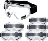 Clear Anti-Fog Safety Goggles | Full-Seal Frame | Adjustable Strap | Ventilation Ports | Lab, Workshop & Industrial Eye Protection
