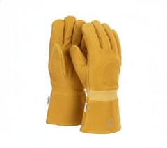 Heat Protective Leather Baking Gloves | Thick Suede | Reinforced Palm | Extended Cuff | Oven, BBQ & Grilling
