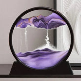 LED Round Flowing Sand Art Lamp | Dynamic Sand Landscape Display | Ambient Glow | Home & Office Décor
