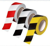 Striped Safety Warning Tape | Diagonal Hazard Stripes | Red/White, Black/White & Yellow/Black | Industrial & Workplace Safety