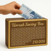 Umrah Saving Box – 210,000 Target Wooden Savings Chart | Islamic Budgeting Gift