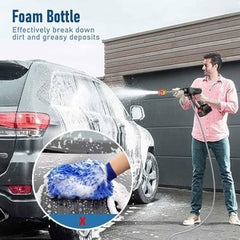 48V Cordless High-Pressure Washer Kit | Portable Car & Outdoor Cleaner | Foam Bottle, Multi-Nozzle & Carrying Case