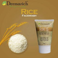 Dermarich Professional Rice Whitening Face Wash 120ml – Deep Cleansing, Brightening & Oil Control | 2026 Skincare Essential