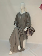 Textured Co-Ord Set – Long Tunic & Wide-Leg Pants for Women