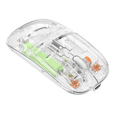 Dual-Mode Wireless Mouse Bluetooth Transparent Design