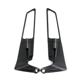 Motorcycle Wind Wing Rearview Mirrors – 360° Rotary Adjustable Aerodynamic Side Mirrors | Universal Fit for Sport, Cruiser & Naked Bikes (Black, 2 Pcs)