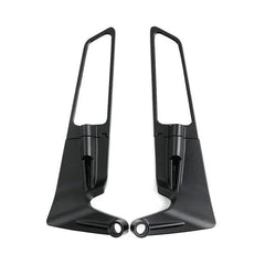 Motorcycle Wind Wing Rearview Mirrors – 360° Rotary Adjustable Aerodynamic Side Mirrors | Universal Fit for Sport, Cruiser & Naked Bikes (Black, 2 Pcs)