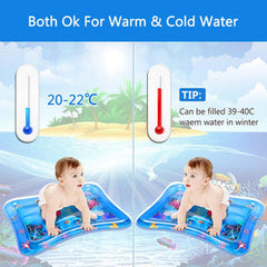 Ocean World Baby Water Play Mat | Inflatable Tummy Time Sensory Pad | Ages 3–48 Months | 50cm × 66cm