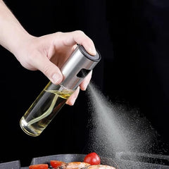 Stainless Steel Oil Spray Bottle – Refillable Fine Mist Dispenser for Kitchen, BBQ & Air Fryer