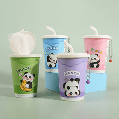 Panda Mini Makeup Wipes Can | 40 Soft Facial Wipes | Cute Portable Makeup Remover | Travel & Gift