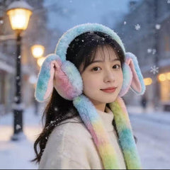 Plush Bunny Ear Headband | Soft Fluffy Long Ears | Pastel Colors | Kids & Women Fashion Accessory | Cosplay & Party