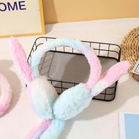 Plush Bunny Ear Headband | Soft Fluffy Long Ears | Pastel Colors | Kids & Women Fashion Accessory | Cosplay & Party