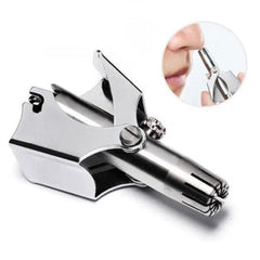 Stainless Steel Nose & Ear Hair Trimmer | Manual Rotary Grooming Tool | Battery-Free | Safe & Precise