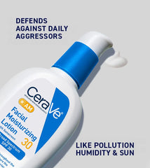 CeraVe AM Facial Moisturizing Lotion SPF 30 – Oil-Free Daily Sunscreen with Ceramides, Hyaluronic Acid & Niacinamide | All Skin Types