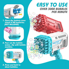 Electric Bubble Machine Toy for Kids – Automatic LED Bubble Maker | Battery Operated Bubble Blower for Outdoor Play, Parties & Family Fun