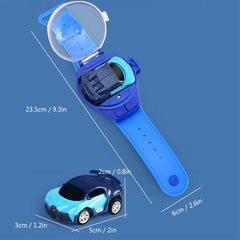 Mini Wrist Watch RC Car – USB Rechargeable Pocket-Sized Remote Control Car with Watch Controller | Kids & Adults Gift (Red, Pink, Blue)