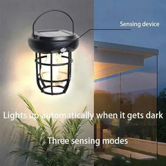Motion Sensor Solar Outdoor Night Light – Auto-Activate Security Lamp for Garden, Pathway & Entrance | Eco-Friendly Solar Powered Metal Light (Black)
