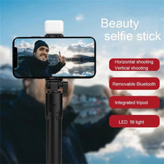 2-in-1 Bluetooth Selfie Stick with Tripod Stand | 360° Rotation | Wireless Remote Shutter