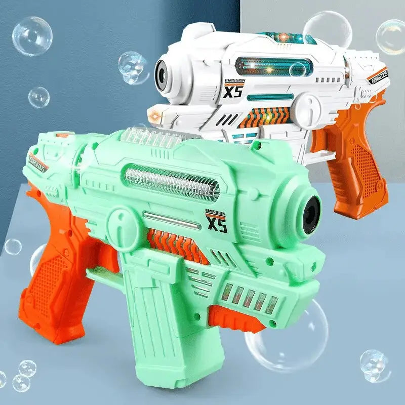 Automatic Bubble Machine Gun with LED Lights & Music – Continuous Bubble Blaster for Kids | Indoor & Outdoor Party Fun