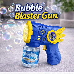 Automatic Bubble Maker Machine for Kids – One-Button Electric Bubble Gun | Outdoor Party Fun (Blue)