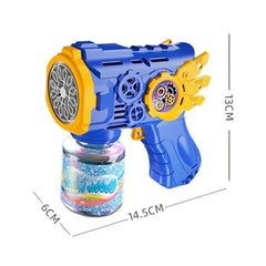 Automatic Bubble Maker Machine for Kids – One-Button Electric Bubble Gun | Outdoor Party Fun (Blue)