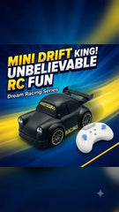 Mini Dream Racing RC Car for Kids – High-Speed Drift Toy with LED Lights | Boys & Girls Indoor Outdoor Play (Black)