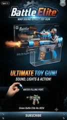 Battle Elite War Sound Effect Toy Gun – Interactive Light & Mist Action for Kids (Ages 3+)