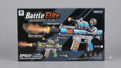 Battle Elite War Sound Effect Toy Gun – Interactive Light & Mist Action for Kids (Ages 3+)