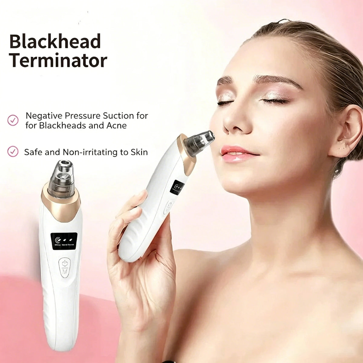 5-in-1 Electric Blackhead Remover – USB Rechargeable Derma Suction Facial Cleanser | Deep Pore Cleansing & Dead Skin Removal for All Skin Types