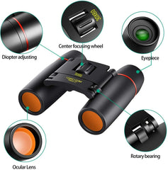 30x60 HD Binoculars | Clear Vision Compact Telescope | Camping, Hunting & Wildlife Watching