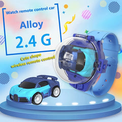 Mini Wrist Watch RC Car – USB Rechargeable Pocket-Sized Remote Control Car with Watch Controller | Kids & Adults Gift (Red, Pink, Blue)