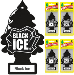 Little Trees Car Air Freshener – Black | Sandalwood, Bergamot & Lemon | Long-Lasting Fragrance