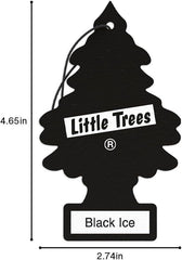 Little Trees Car Air Freshener – Black | Sandalwood, Bergamot & Lemon | Long-Lasting Fragrance