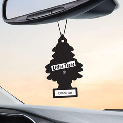 Little Trees Car Air Freshener – Black | Sandalwood, Bergamot & Lemon | Long-Lasting Fragrance