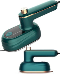 Premium Steam Iron – Stainless Steel Pointed Tip for Wrinkle-Free Clothes | Green & Rose Gold | 1 Pc