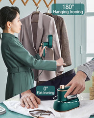 Premium Steam Iron – Stainless Steel Pointed Tip for Wrinkle-Free Clothes | Green & Rose Gold | 1 Pc