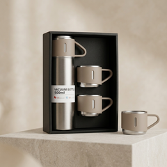 Premium 4-Piece Stainless Steel Vacuum Flask Set | Hot 12 Hrs & Cold 24 Hrs | Leak-Proof Drinkware 2026