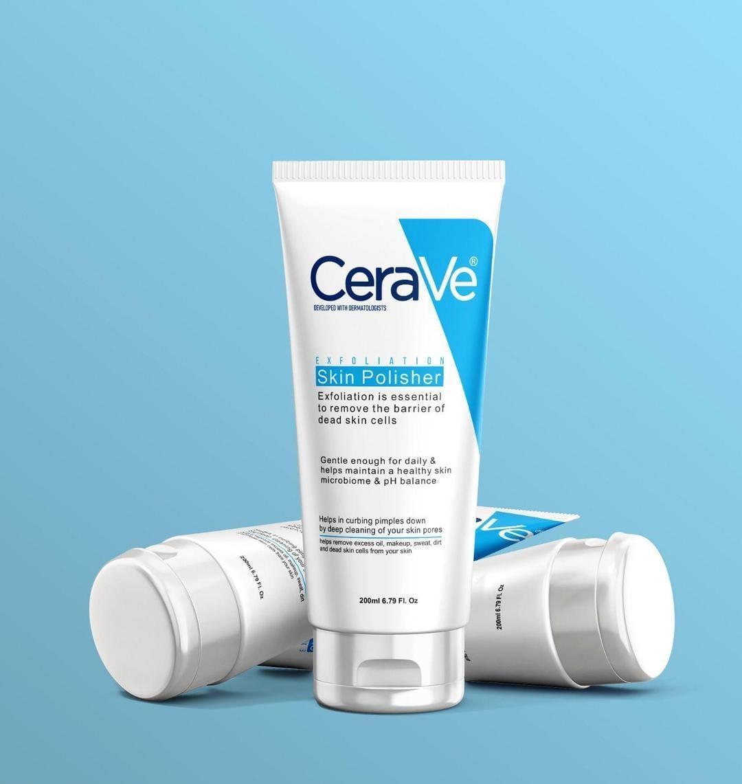 CeraVe Skin Polisher Exfoliator 200ml – Anti-Aging, Whitening & Brightening | Dermatologist-Developed | All Skin Types