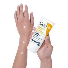 CeraVe Hydrating Mineral Sunscreen SPF 50 Face Lotion – Titanium Dioxide & Zinc Oxide | Broad Spectrum UVA/UVB | All Skin Types incl. Sensitive
