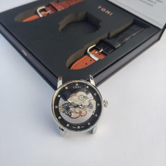 Men's Watch Gift Set | Stainless Steel Quartz Watch + 2 Interchangeable Straps | 3-Piece Set Pakistan