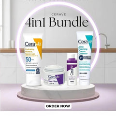 CeraVe Whitening & Brightening 4-in-1 Facial Kit – Acne Scar Removal, Anti-Aging & Deep Cleansing | All Skin Types