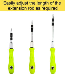 32-in-1 Precision Screwdriver Set with Green Handle – Durable Iron Bits, Ergonomic Grip & Compact Design | Electronics, Furniture & Home Repairs