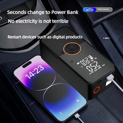 Super Energy 2-in-1 Jump Starter 1000A – Portable Car Battery Booster & Tire Inflator | Digital Display, Multi-Unit Pressure | Cars, Bikes & Trucks